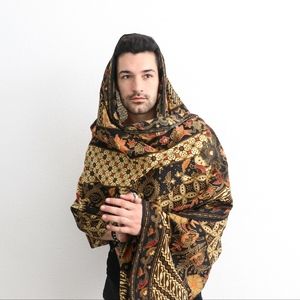 *SOLD* Authentic Indonesian Sarong (Black/Gold)
